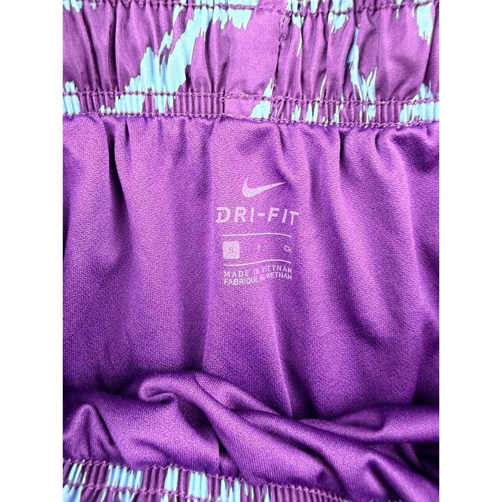 Nike Women's S Small Dri-FIT Tempo Running Shorts Purple Blue Print Lined‎ - Picture 4 of 10